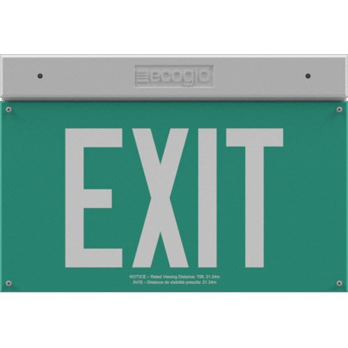 View EXH Series Hybrid LED / Luminous Exit Signs: 75 Ft. Rated Visibility